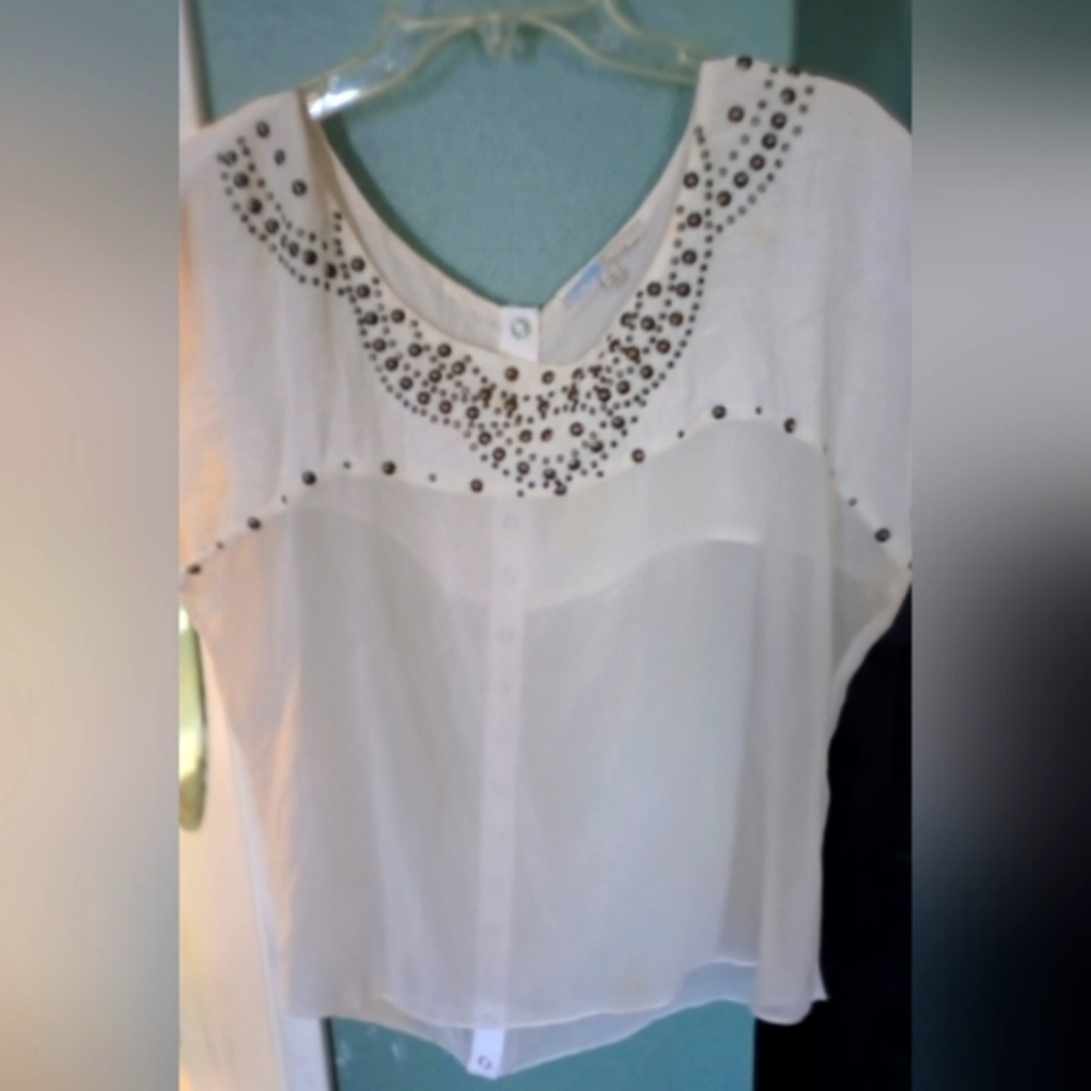 White chiffon blouse